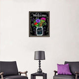 Full Drill - 5D DIY Diamond Painting Welcome Home Blackboard