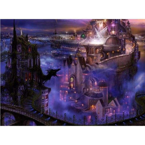 Full Drill - 5D DIY Diamond Painting Kits Dream Night Castle - NEEDLEWORK KITS