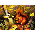 Full Drill - 5D DIY Diamond Painting Kits Cartoon Squirrel Bird - NEEDLEWORK KITS