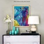Modern Art Colorful Horse Close Up Full Drill - 5D Diamond 