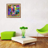 Full Drill - 5D DIY Diamond Painting Kits Artistic Colorful Elephant Family - NEEDLEWORK KITS