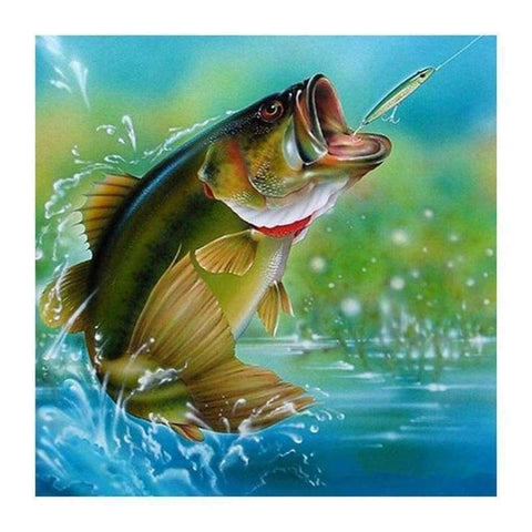 Full Drill - 5D DIY Diamond Painting Kits Cartoon The Baiting Fish - NEEDLEWORK KITS