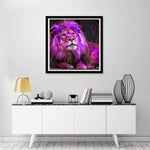 Full Drill - 5D DIY Diamond Painting Kits Special Purple Lion - NEEDLEWORK KITS