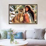 Full Drill - 5D DIY Diamond Painting Kits Pretty Beauty And Animal - NEEDLEWORK KITS