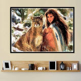 Full Drill - 5D DIY Diamond Painting Kits Pretty Beauty And Animal - NEEDLEWORK KITS