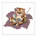 Full Drill - 5D DIY Diamond Painting Kits Funny Cute Cat Reading - NEEDLEWORK KITS