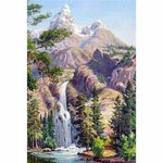 Full Drill - 5D DIY Diamond Painting Kits Mountain Waterfall - NEEDLEWORK KITS