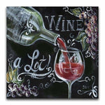 New Arrival Square Drill Blackboard Wine Glass Full Drill - 