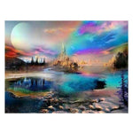 Full Drill - 5D DIY Diamond Painting Kits Dream Colorful Castle Lake - NEEDLEWORK KITS