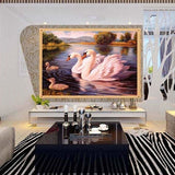 New Diy Swans Swimming Full Drill - 5D Diamond Painting 