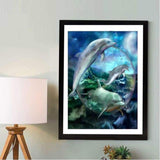 Full Drill - 5D DIY Diamond Painting Kits Fantasy Dream Dolphins - NEEDLEWORK KITS