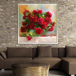 New Hot Sale Beautiful Red Flower Full Drill - 5D Diy 