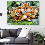 New Hot Sale Mosaic Painting Home Decor Fox DIY Diamond 