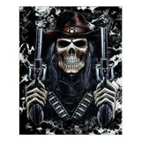 Full Drill - 5D DIY Diamond Painting Kits Horrible Gun Skull - NEEDLEWORK KITS