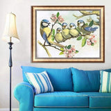 Full Drill - 5D DIY Diamond Painting Kits Artistic Bird Family on the Branches - NEEDLEWORK KITS