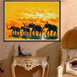 Full Drill - 5D DIY Diamond Painting Kits Elephant Family - NEEDLEWORK KITS