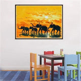 Full Drill - 5D DIY Diamond Painting Kits Elephant Family - NEEDLEWORK KITS