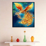 Full Drill - 5D DIY Diamond Painting Kits Gold Phoenix on the Branches - NEEDLEWORK KITS