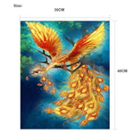 Full Drill - 5D DIY Diamond Painting Kits Gold Phoenix on the Branches - NEEDLEWORK KITS