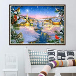 Full Drill - 5D DIY Diamond Painting Kits Winter Landscape Cottage - NEEDLEWORK KITS
