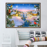Full Drill - 5D DIY Diamond Painting Kits Winter Landscape Cottage - NEEDLEWORK KITS