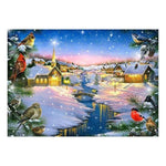 Full Drill - 5D DIY Diamond Painting Kits Winter Landscape Cottage - NEEDLEWORK KITS