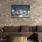 Full Drill - 5D DIY Diamond Painting Kits Winter Landscape Village Cottage - NEEDLEWORK KITS
