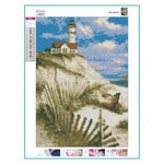 Oil Painting Style Landscape Lighthouse Diy Full Drill - 5D 