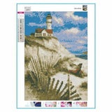 Oil Painting Style Landscape Lighthouse Diy Full Drill - 5D 