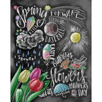 Full Drill - 5D Diamond Painting Kits Spring Flower Blackboard - NEEDLEWORK KITS