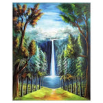 Full Drill - 5D Diamond Painting Kits Fantasy Autumn Forest WaterFall - NEEDLEWORK KITS