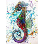 Full Drill - 5D Diy Diamond Painting Kits Visional Colorful Seahorse - NEEDLEWORK KITS