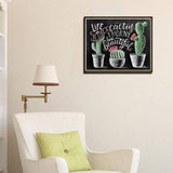 Full Drill - 5D DIY Diamond Painting Kits The Cactus Blackboard - NEEDLEWORK KITS