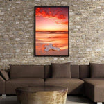 Full Drill - 5D Diamond Painting Kits Warm Series Beach Summer Rot Sunset - NEEDLEWORK KITS